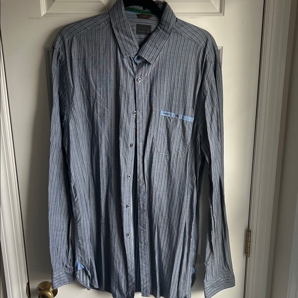 Men's Boss Hugo Boss Blue Striped Shirt